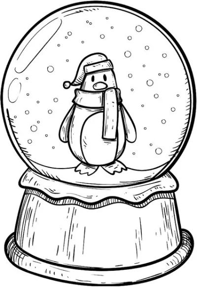 quả cầu tuyết chim cánh cụt