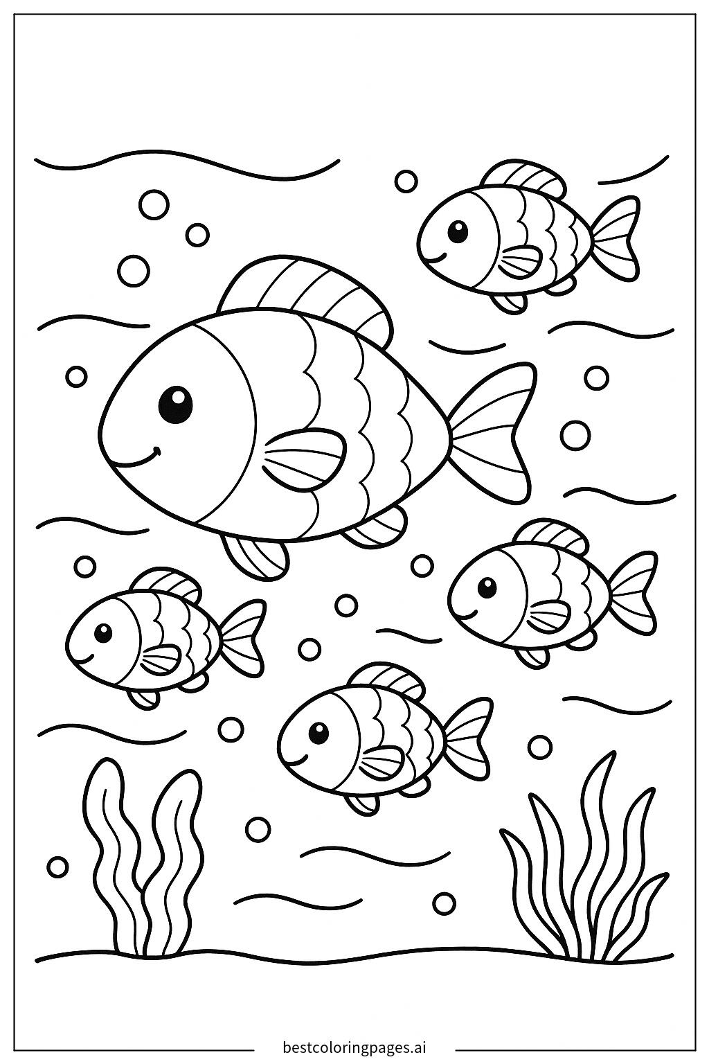 School of fish swimming together