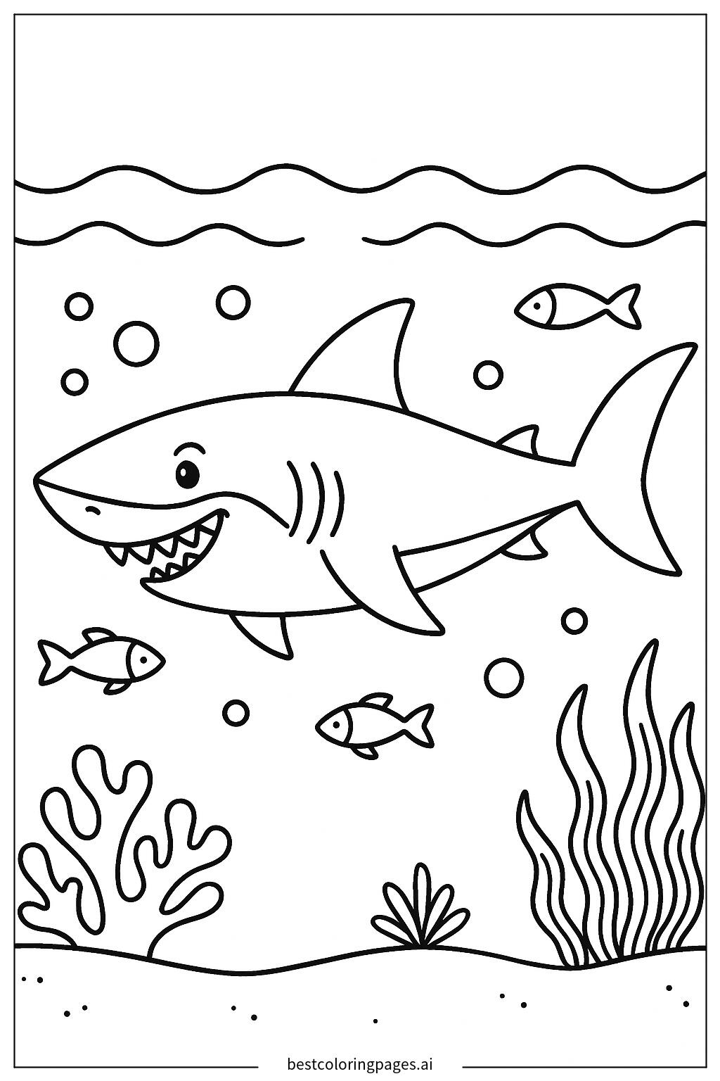 Shark swimming in ocean