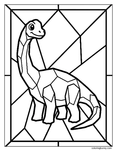 Brachiosaurus Kính Màu Đơn Giản