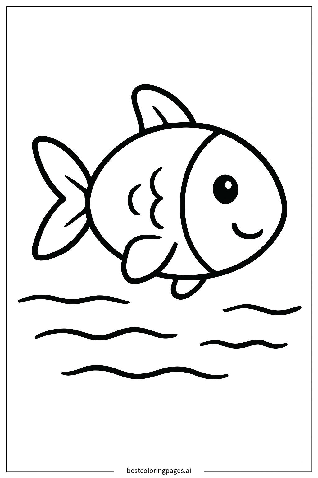 Small fish swimming in a pond