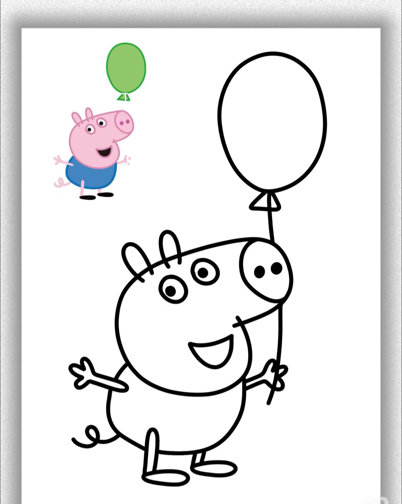 tô màu lợn  Peppa Pig