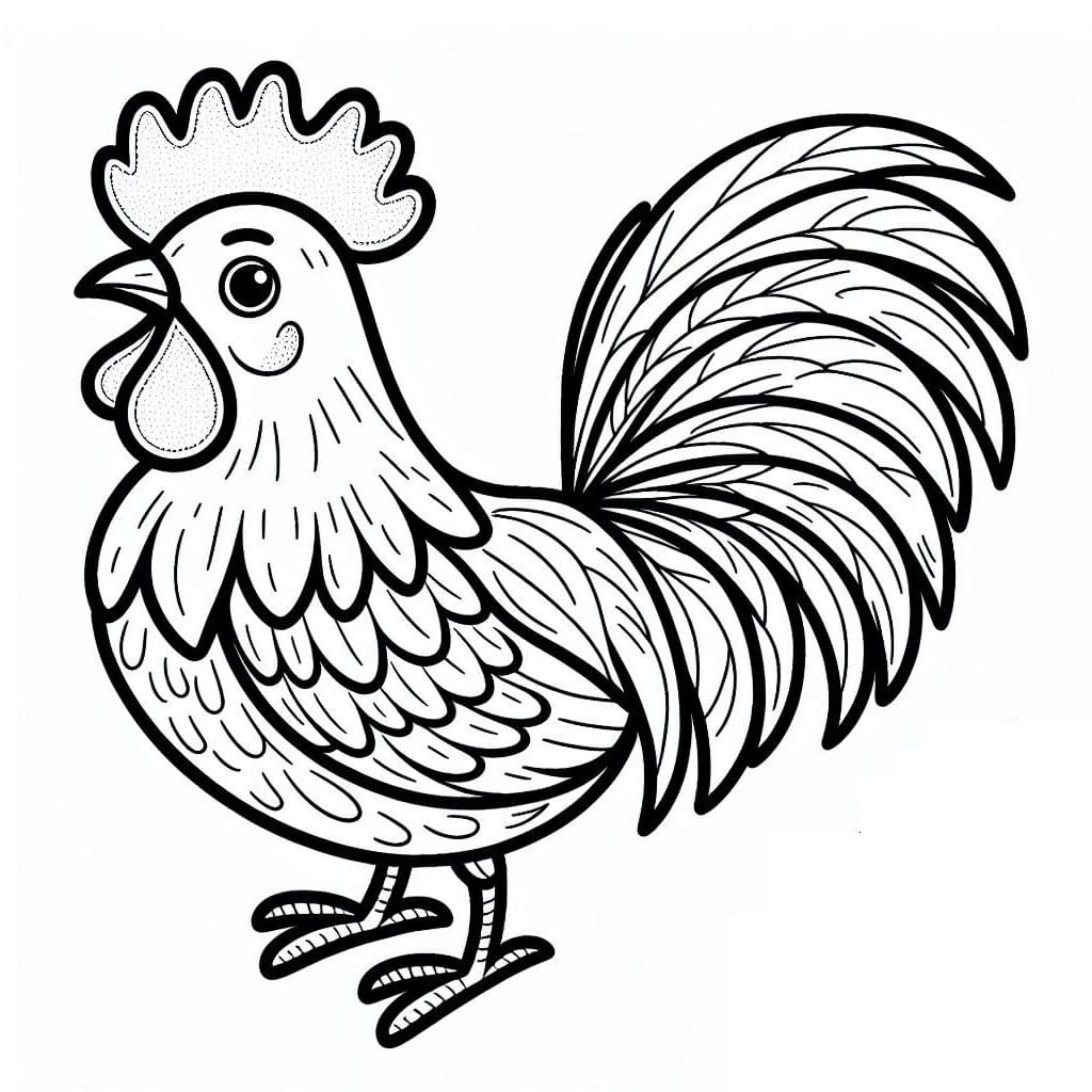 1 Con Gà Trống Đẹp