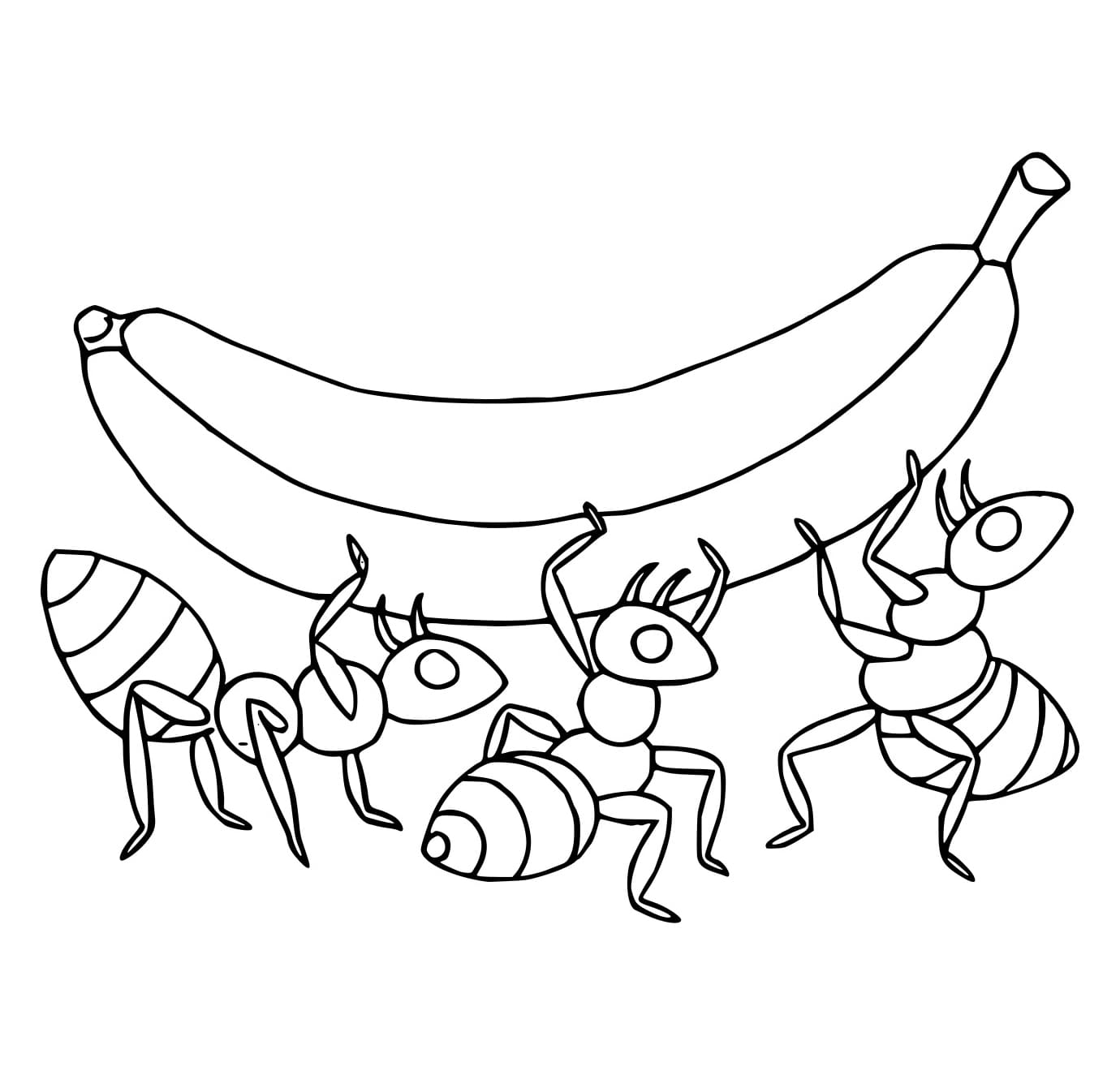 Ba Con Kiến Vác Chuối