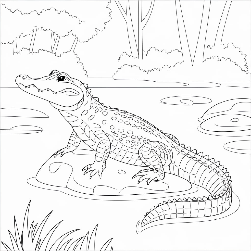 Cá Sấu Đang Nghỉ NgơI