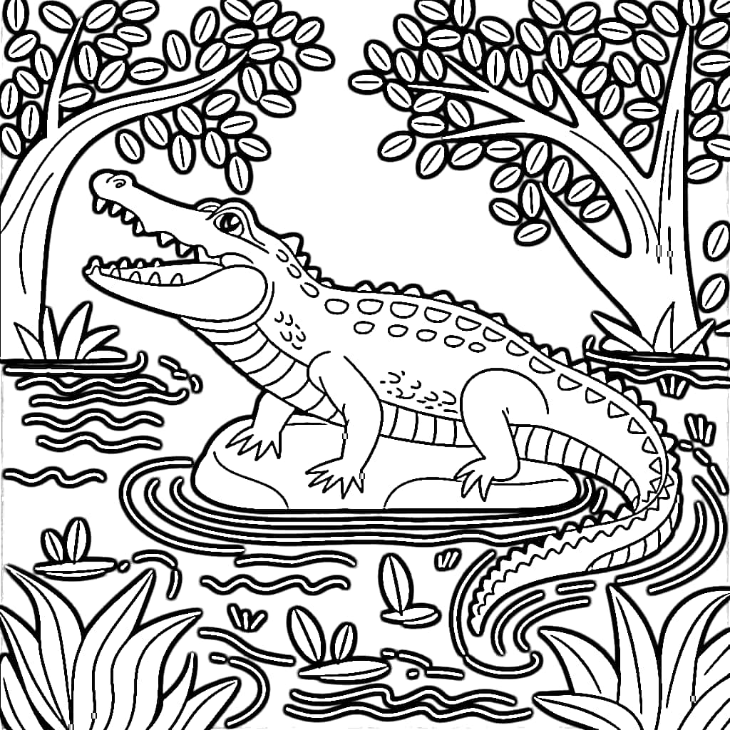 Cá Sấu Há Miệng