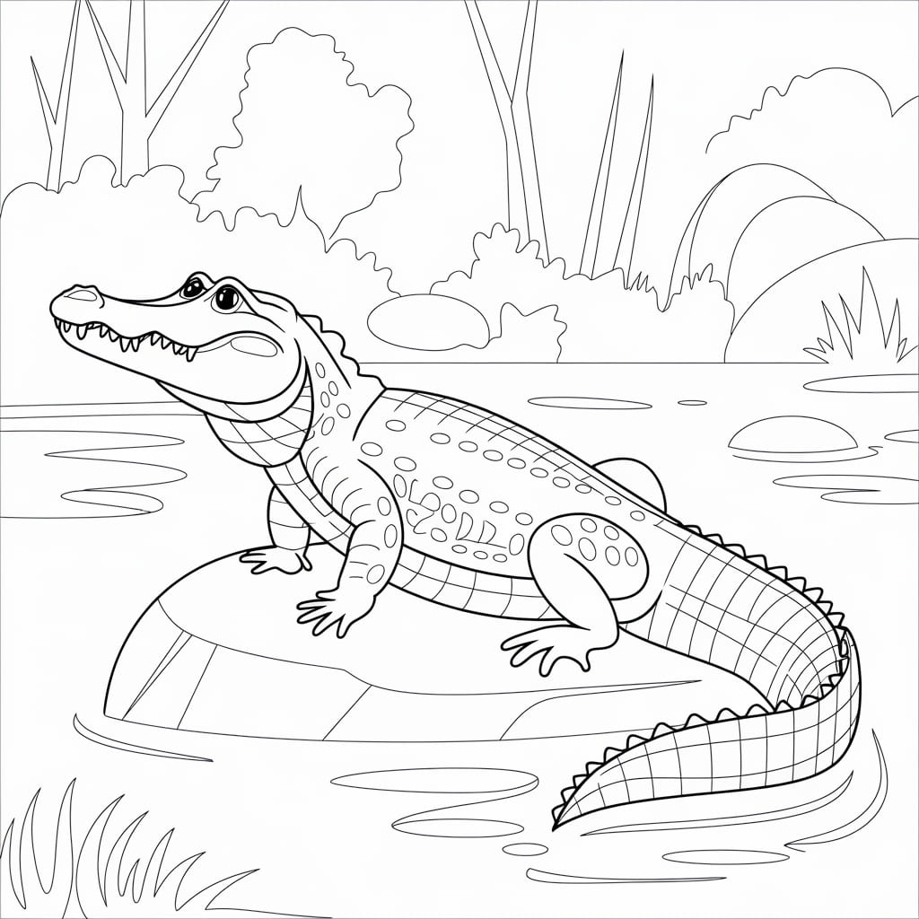 Cá Sấu Trong Hồ