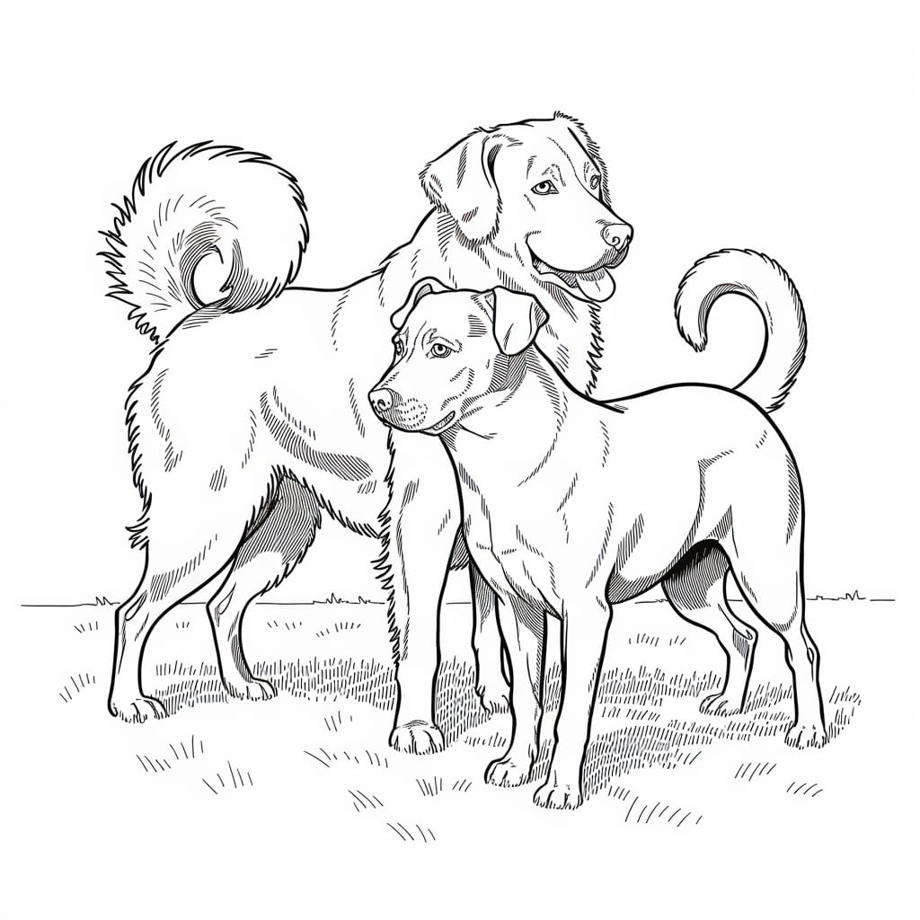 Cặp Đôi Chó Trưởng Thành