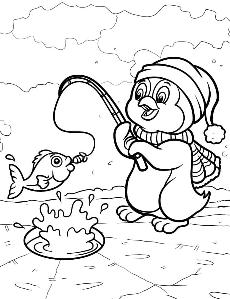 Chim Cánh Cụt Bắt Cá