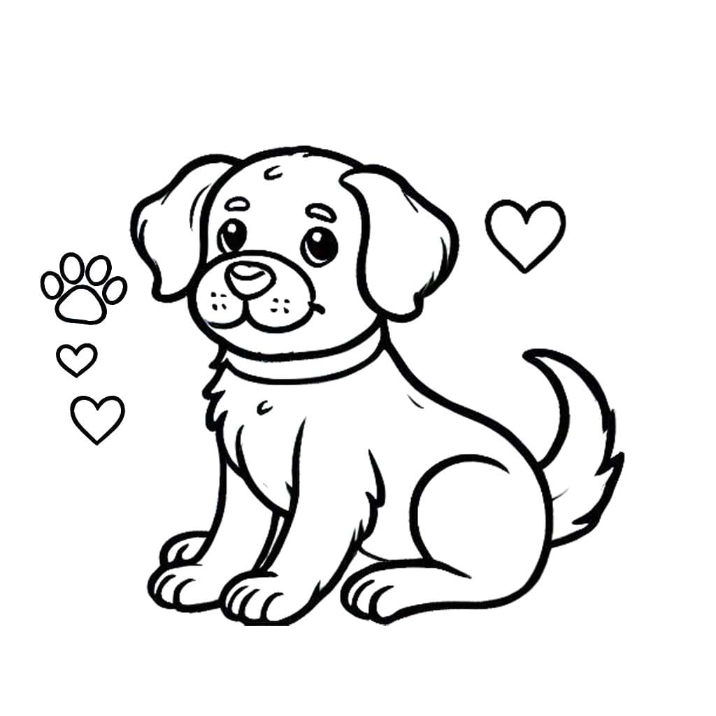 Chó Nhỏ Đáng Yêu Đang Ngồi