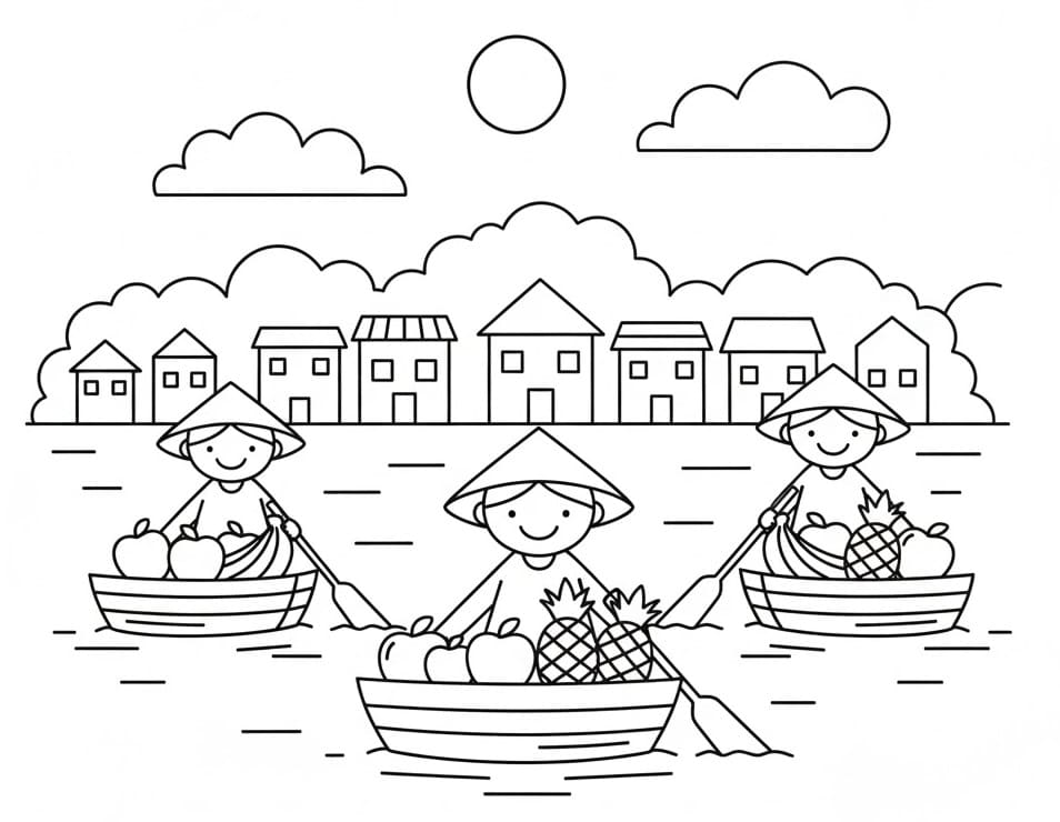 Chợ Nổi Ở Trên Sông