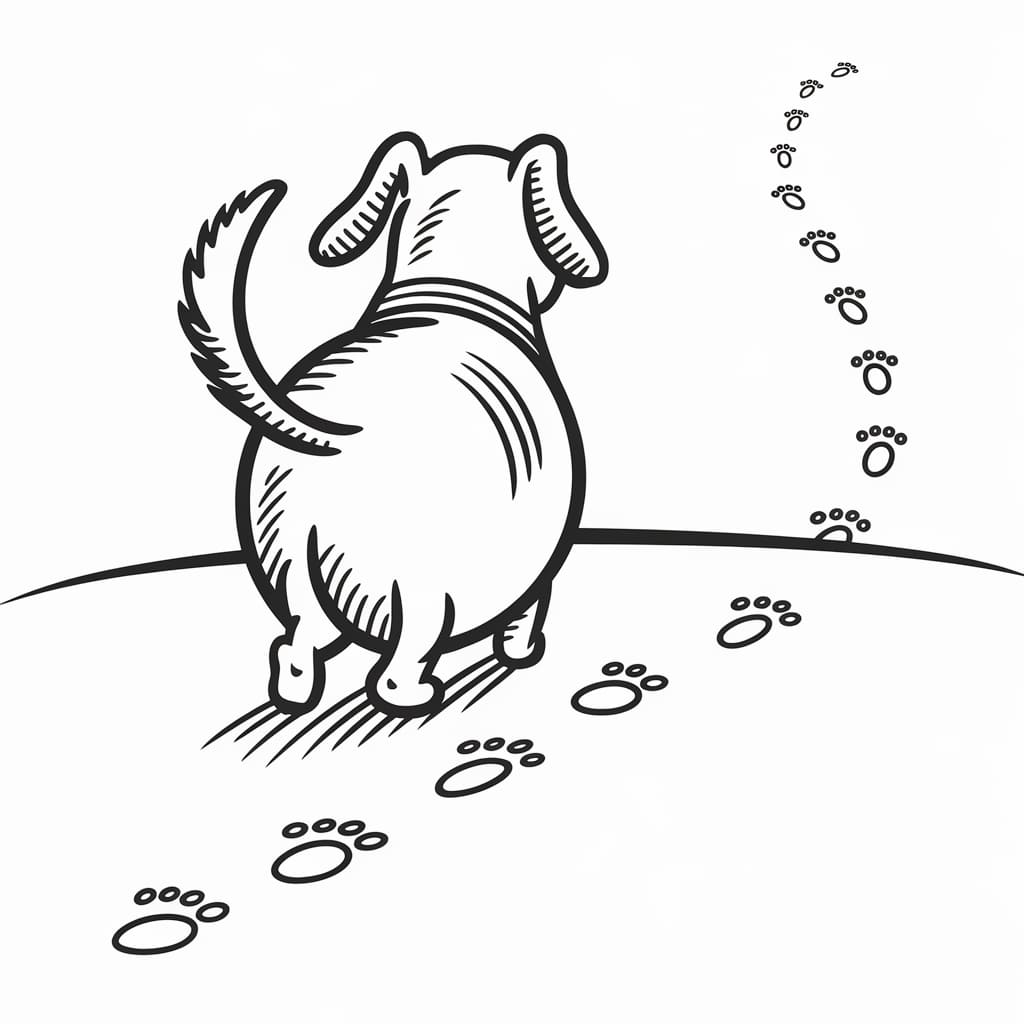 Chú Chó Đi Theo Dấu Chân