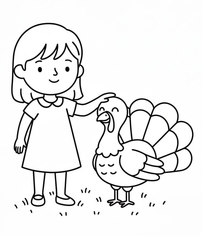 Cô Bé Và Con Gà Tây