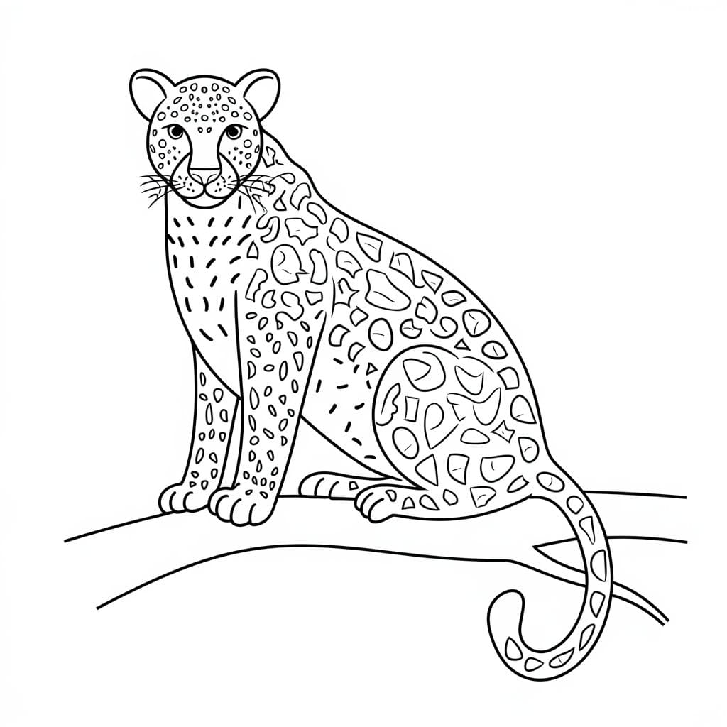 Con Báo Lớn Ngồi Trên Cây