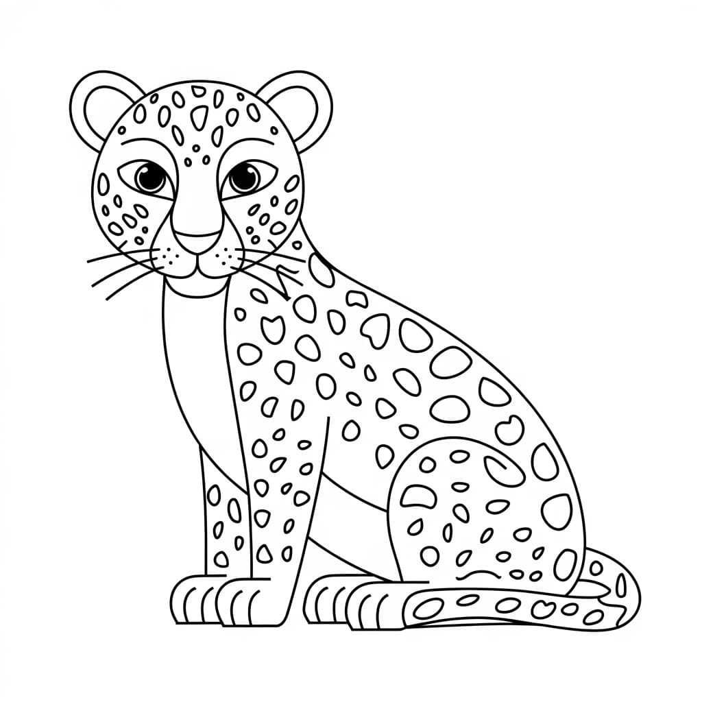 Con Báo Ngồi Đơn Giản