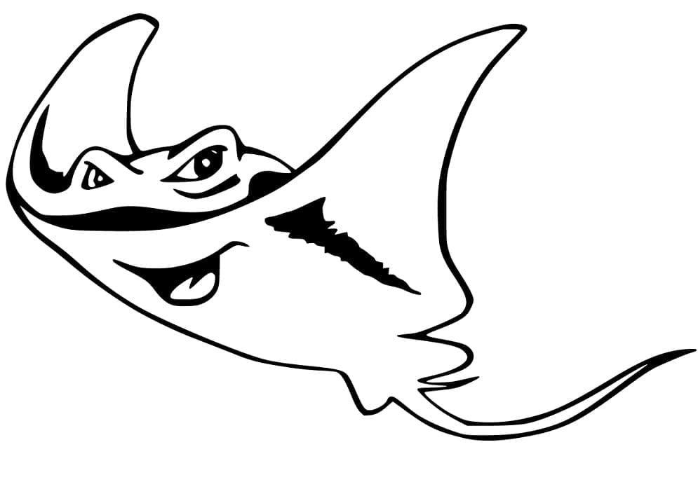 Con Cá Đuối Hoạt Hình