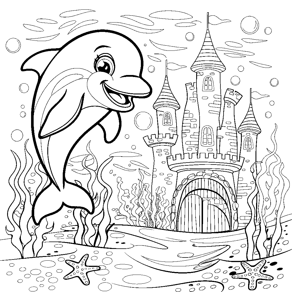 Tô Màu Con Cá Heo