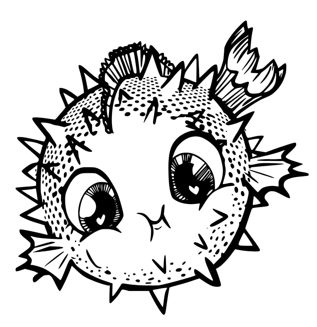 Tô Màu Con Cá Nóc