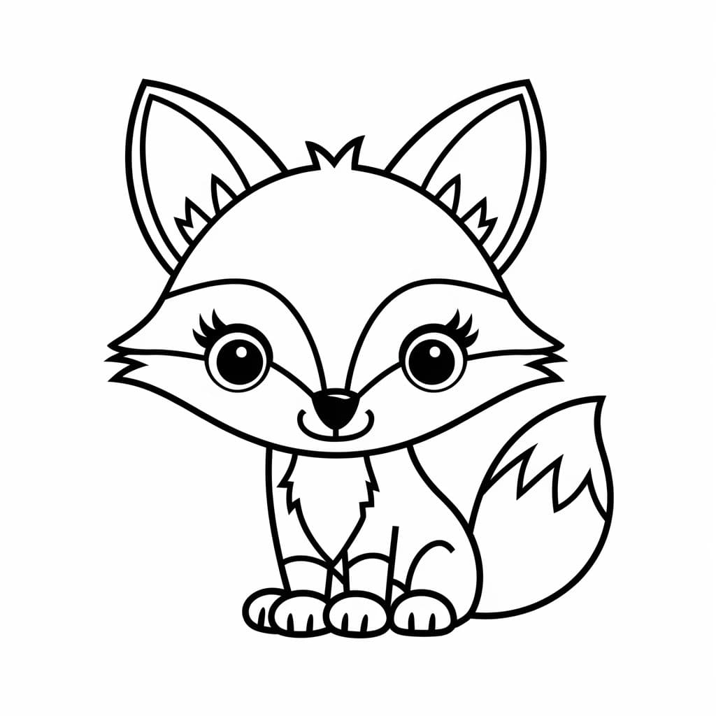 Con Cáo Hoạt Hình Dễ Thương