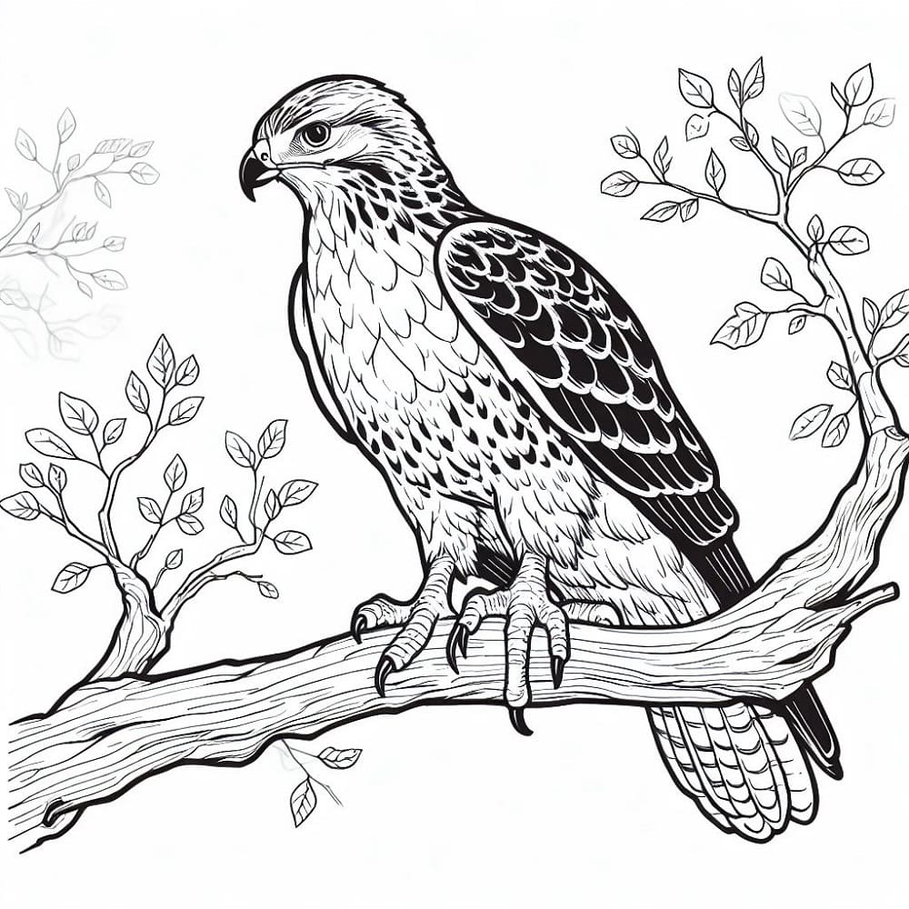 Con Chim Ưng Trên Cành Cây