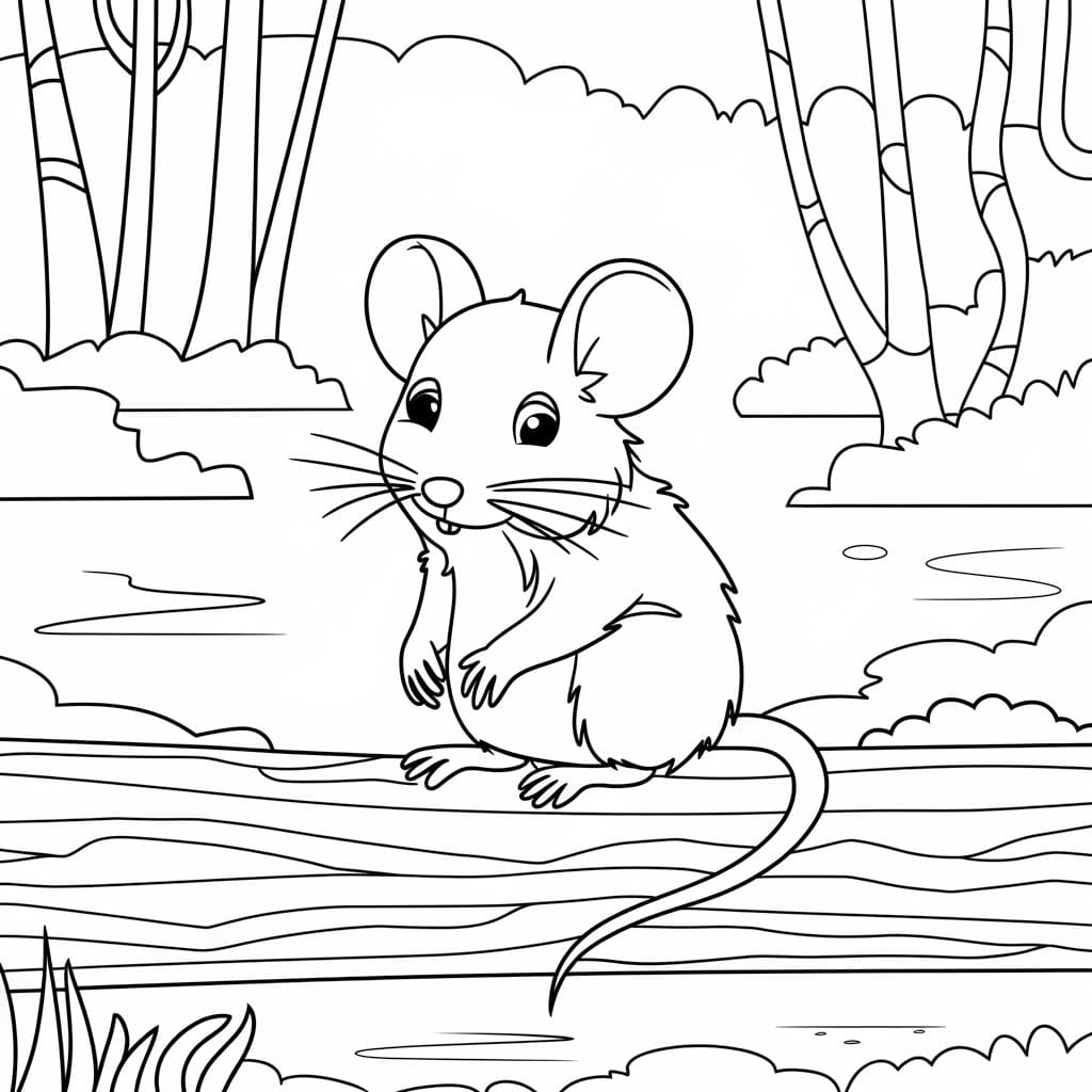 Con Chuột Trên Khúc Cây