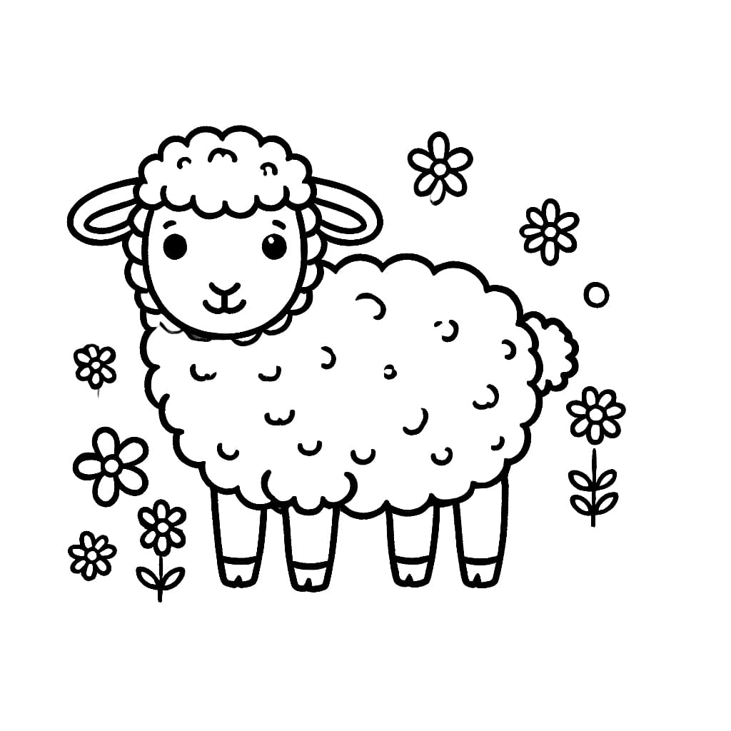 Con Cừu Và Bông Hoa