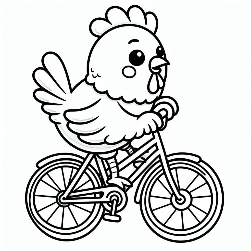 Con Gà Đi Xe Đạp