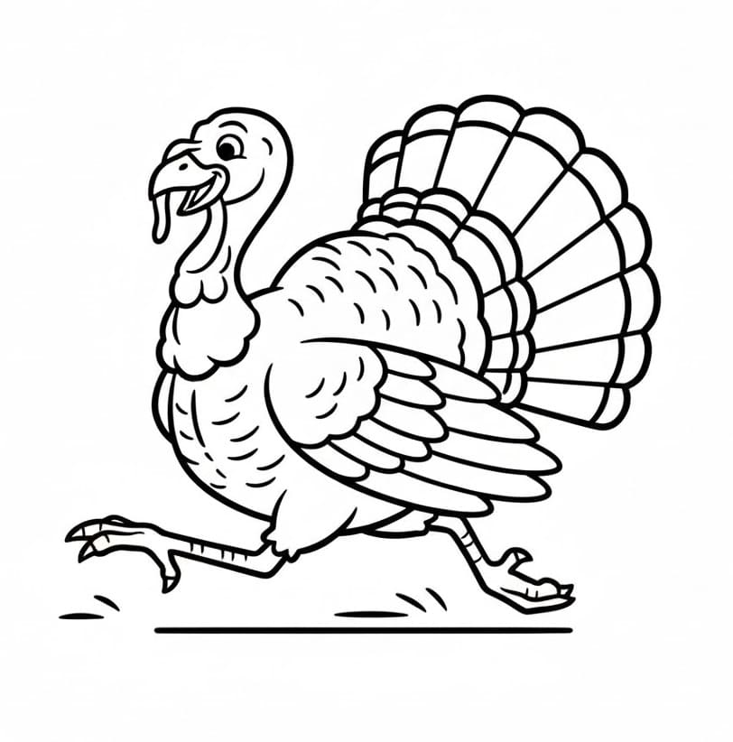 Con Gà Tây Đang Chạy