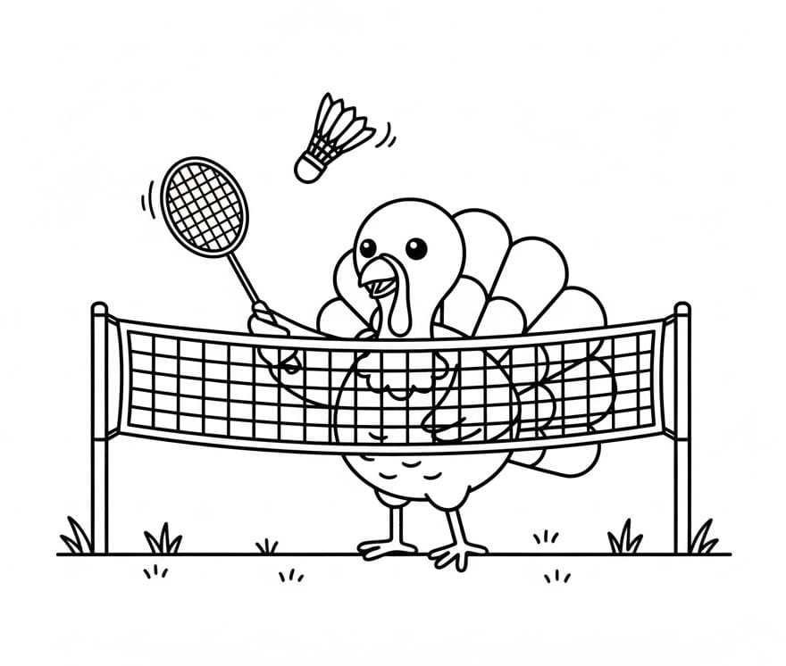 Con Gà Tây Đánh Cầu Lông