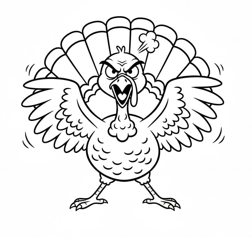 Con Gà Tây Giận Dữ