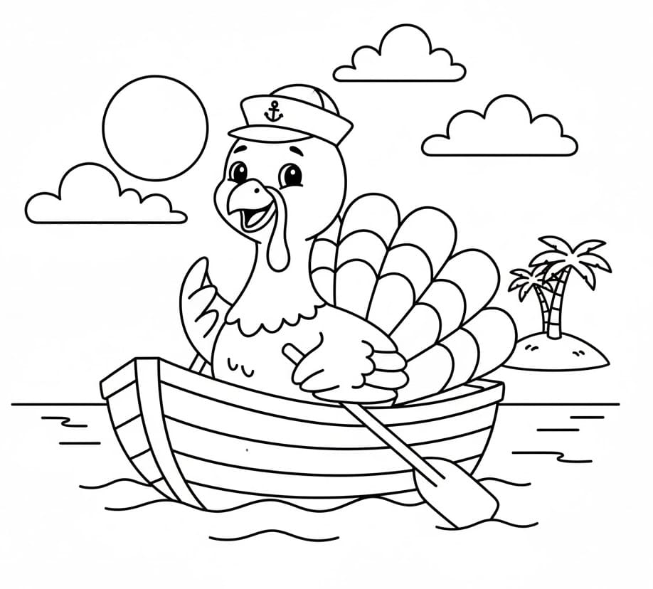 Con Gà Tây Trên Thuyền