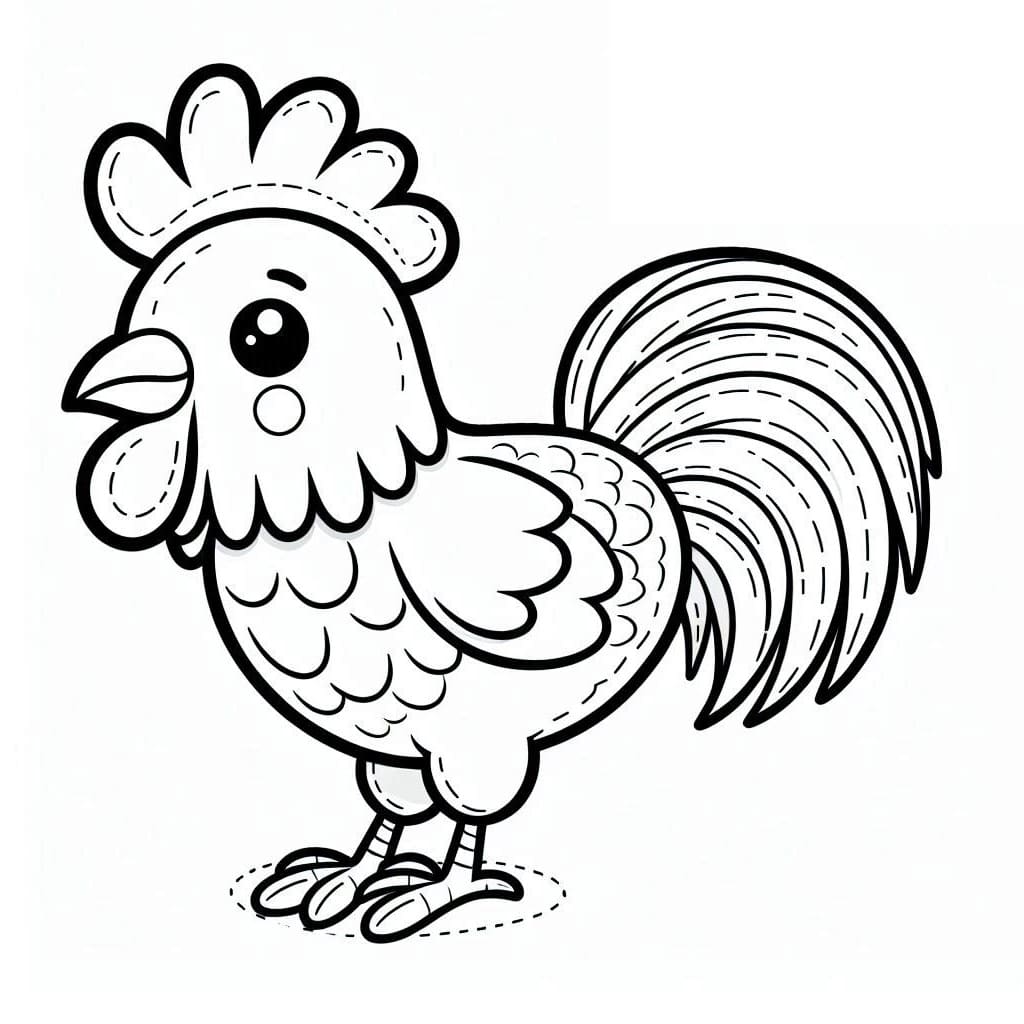 Con Gà Trống Cute