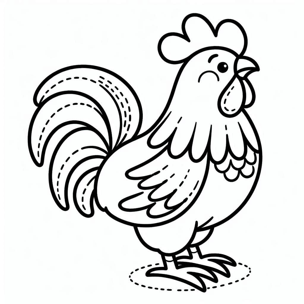Tô Màu Con Gà Trống