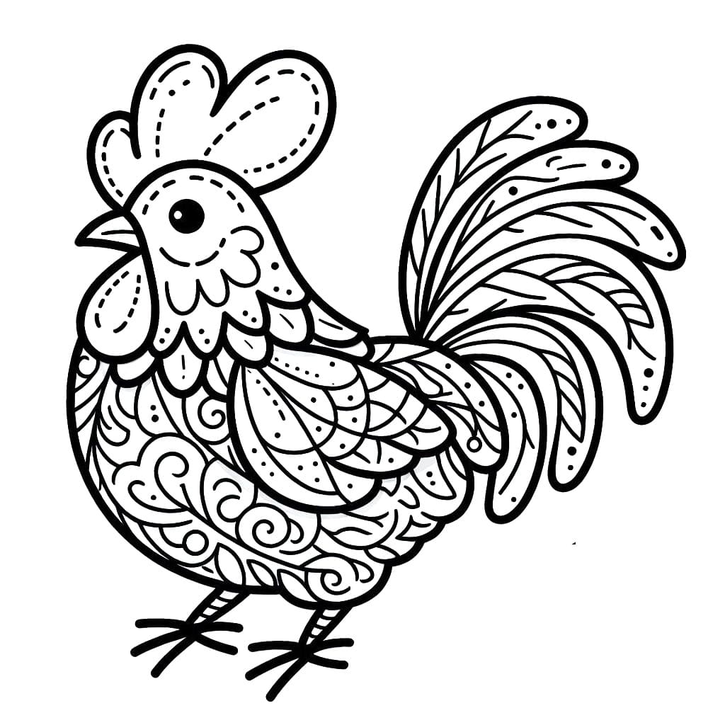 Con Gà Trống Rất Đẹp