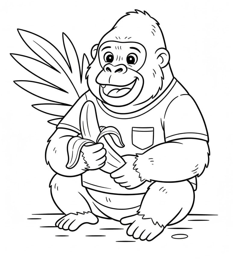 Con Khỉ Đột Ăn Chuối