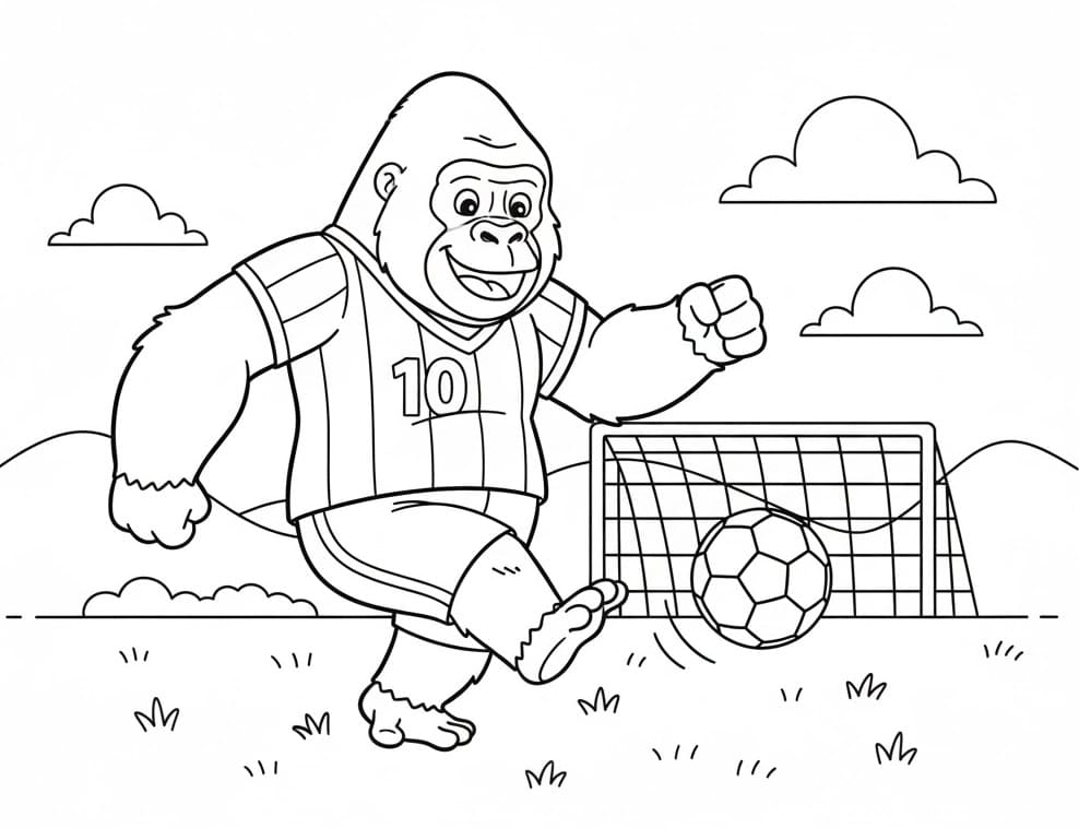 Con Khỉ Đột Đá Bóng