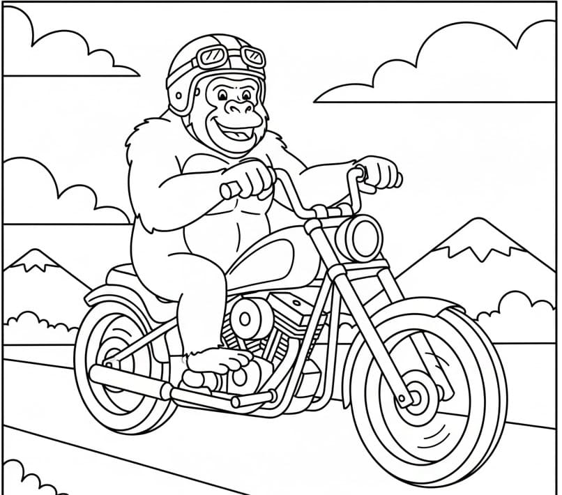 Con Khỉ Đột Đi Xe Máy