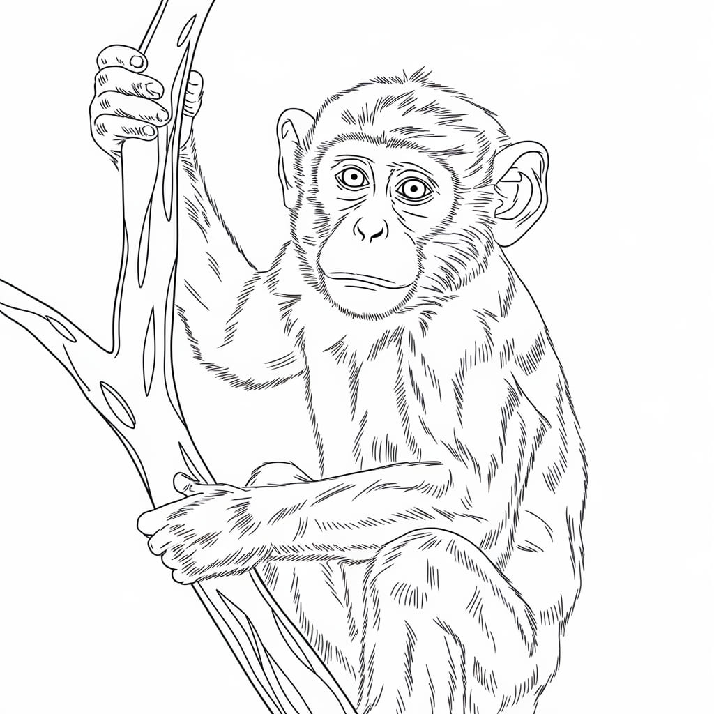 Con Khỉ Lớn Trên Cây