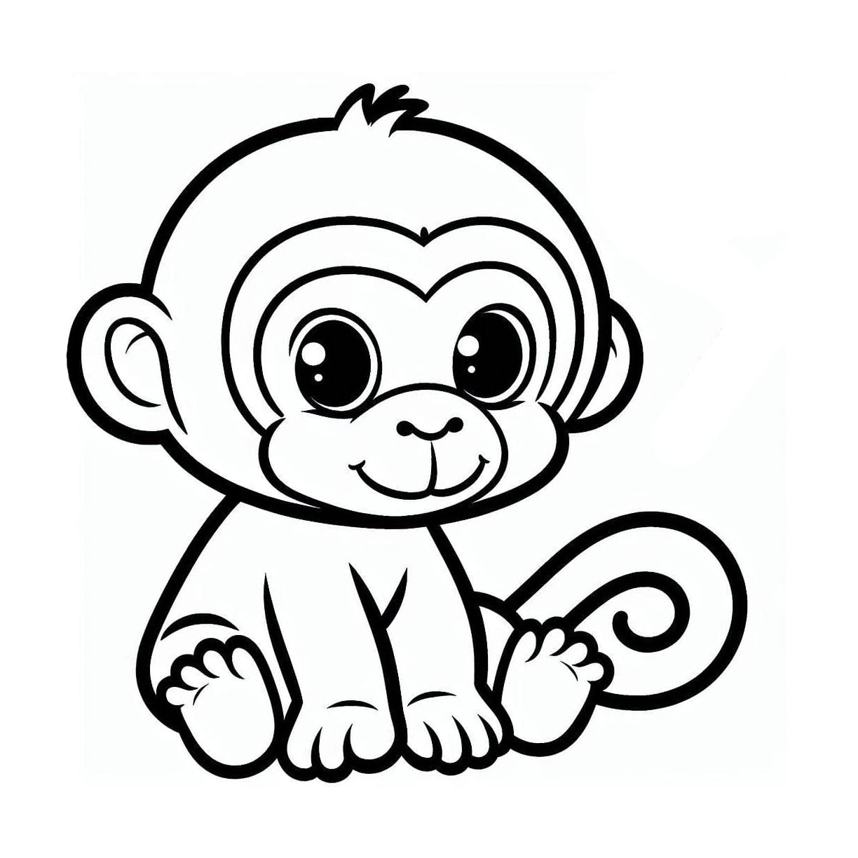 Con Khỉ Ngồi Đáng Yêu