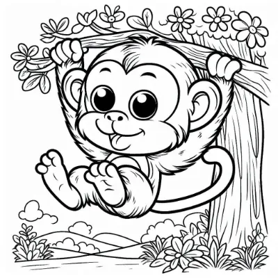 Con Khỉ Nhỏ Đu Cây