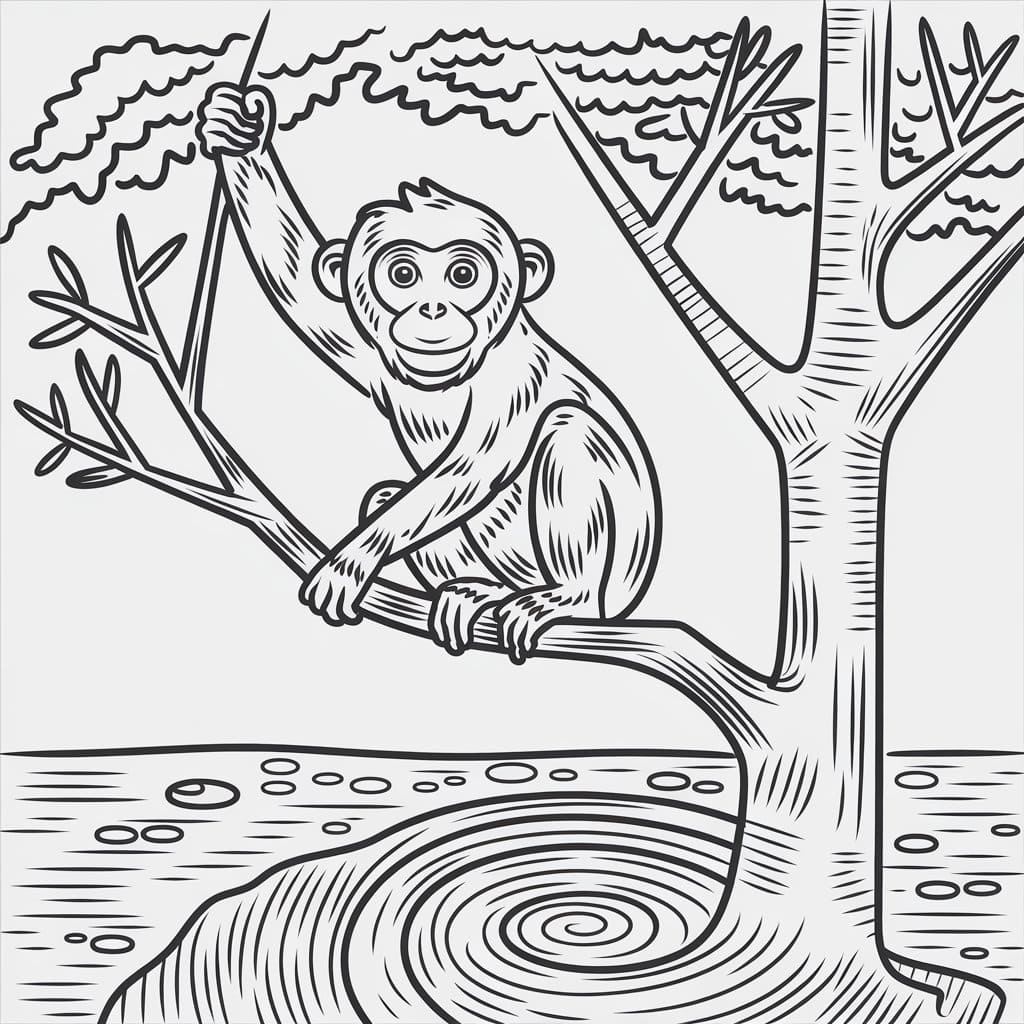 Con Khỉ Trên Cây