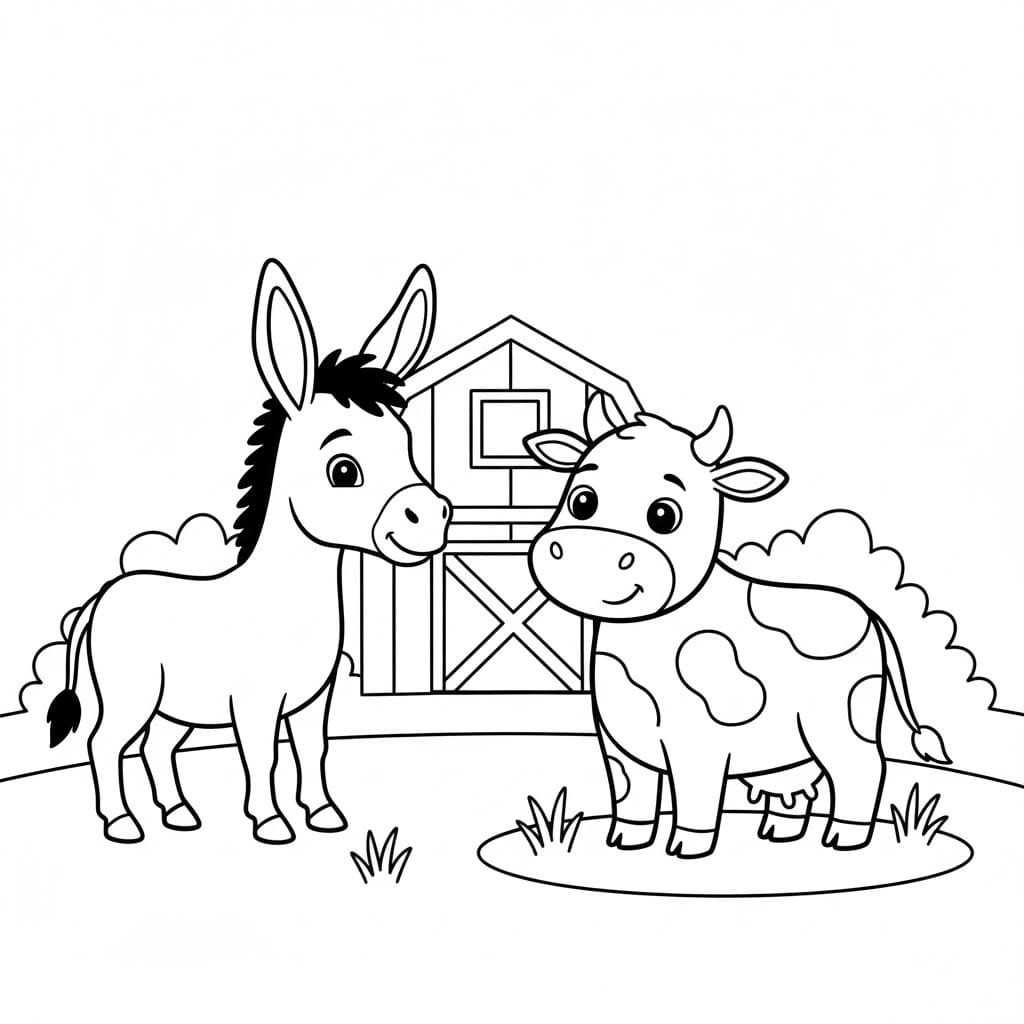 Con Lừa Và Con Bò