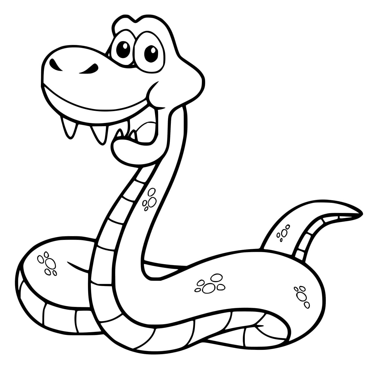 Con Rắn Hoạt Hình Đơn Giản