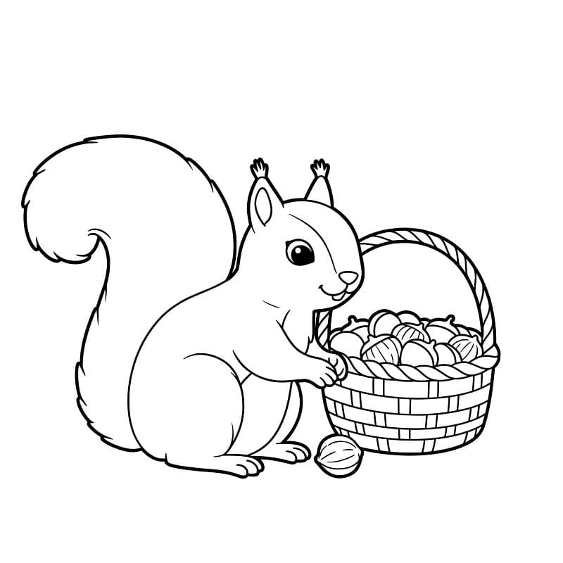 Con Sóc Với Giỏ Hạt