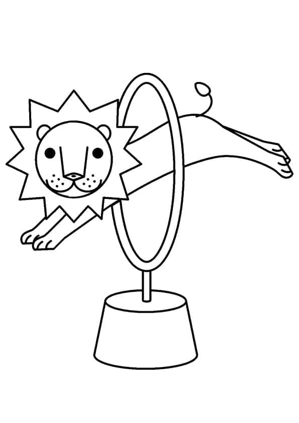 Con Sư Tử Biểu Diễn Xiếc