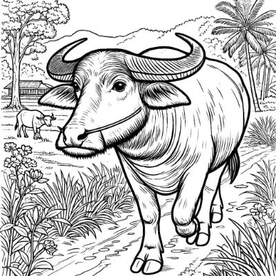 Con Trâu Đi Trên Đường Mòn