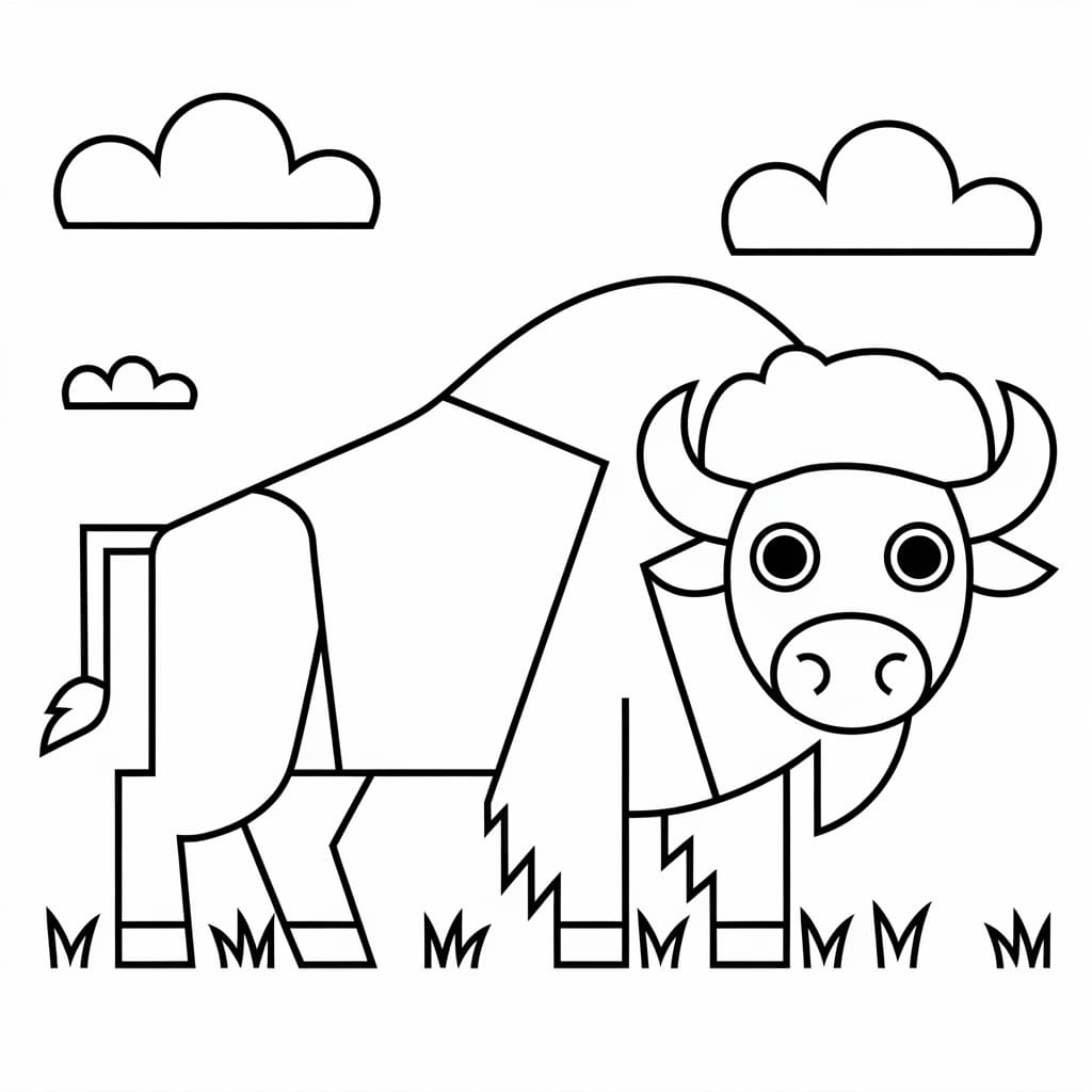 Con Trâu Đơn Giản Cho Bé