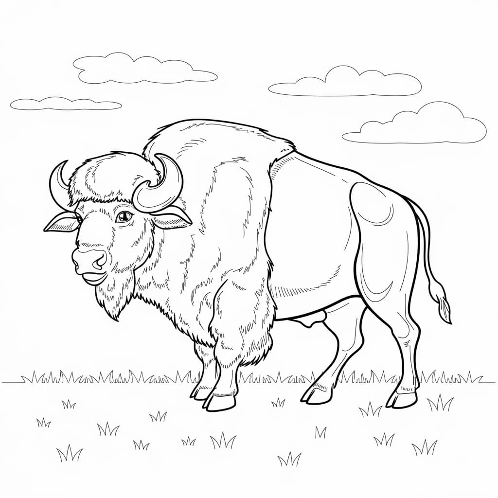 Con Trâu Rừng Và Mây