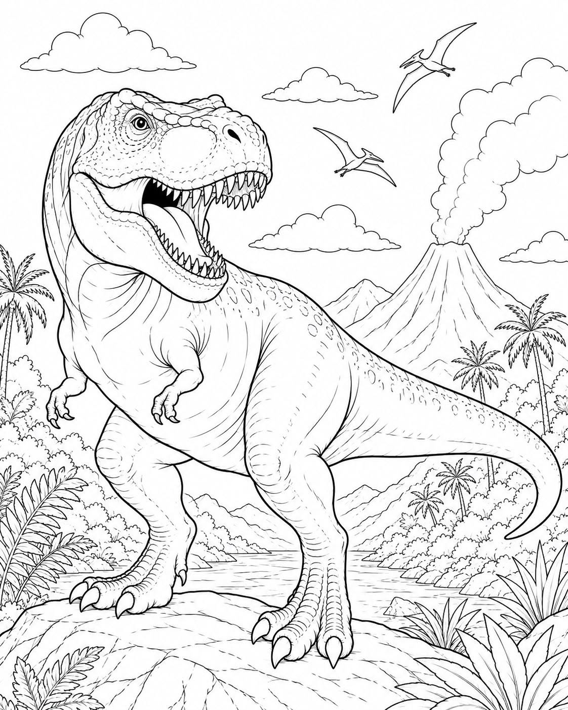 Tranh to mau Dinosaur