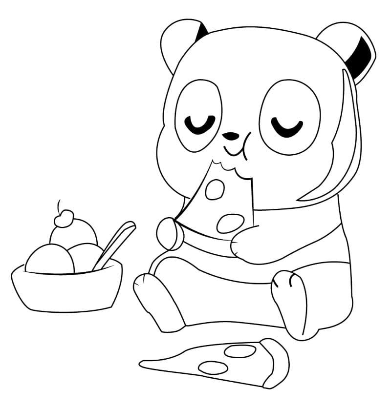 Gấu Trúc Ăn Pizza